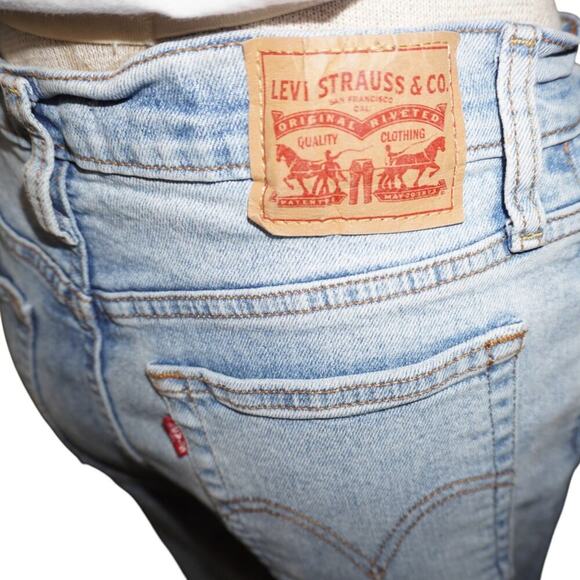 Levi’s 501 Distressed Light Wash Jeans Size 28L28 Women’s High Rise Straight - Picture 6 of 12